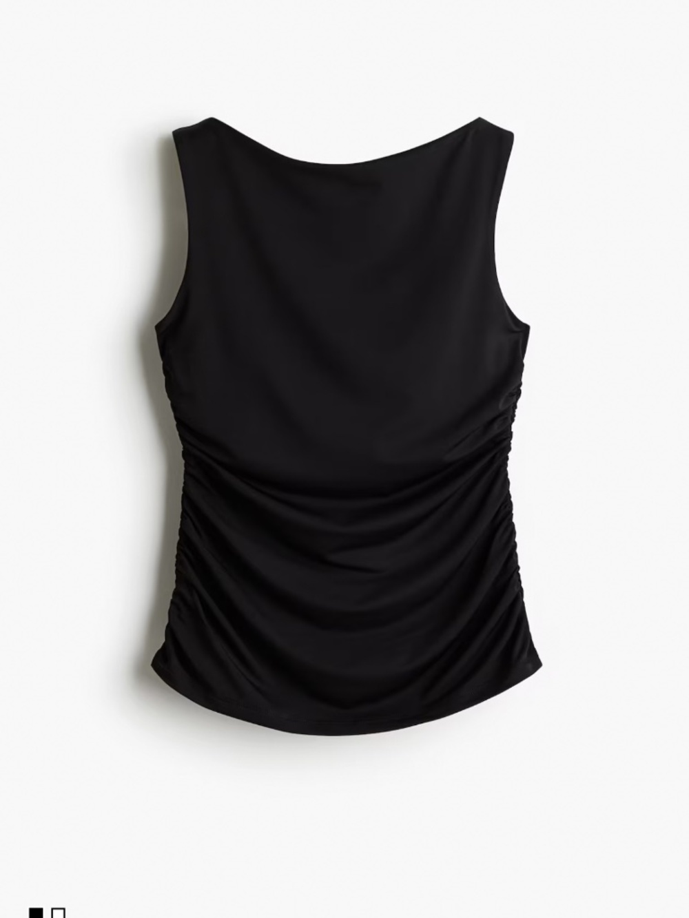 H&m black boatneck top